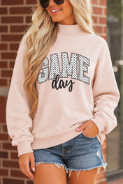 Pink Polka Dot Game Day Sweatshirt Full Run RTS