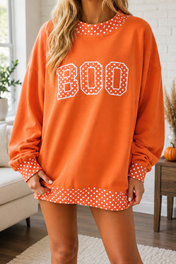 Polka Dot Slogan Sweatshirt