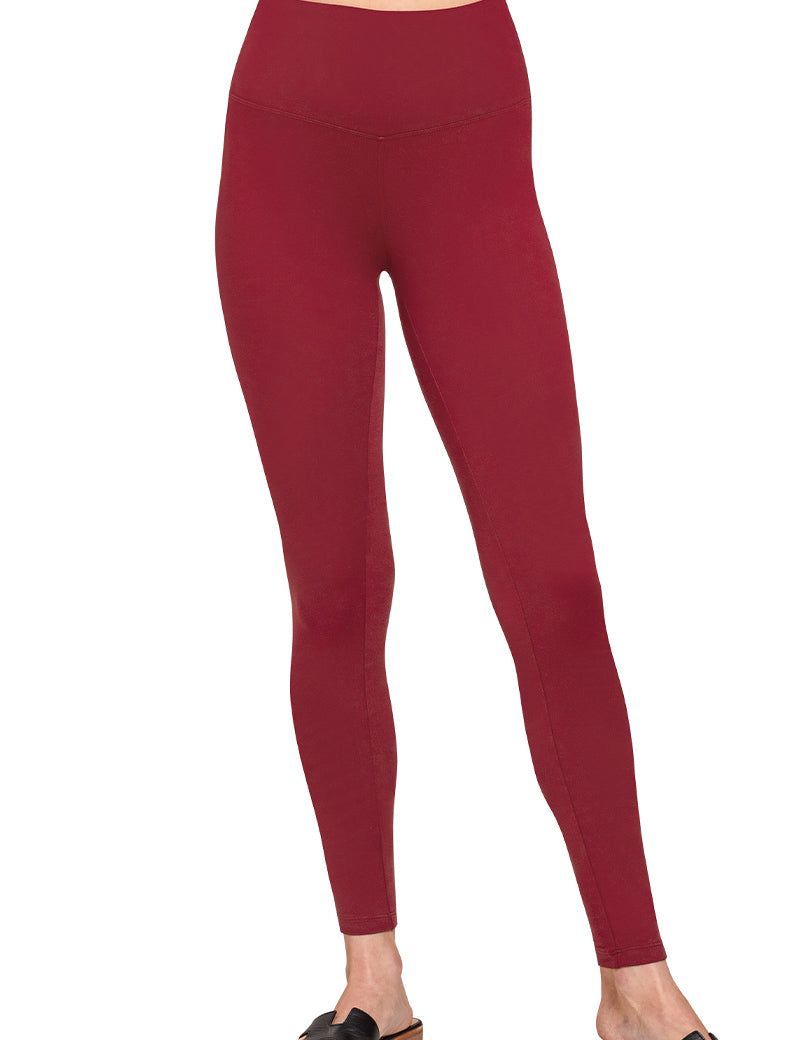 Brushed Microfiber Zenana Waistband Leggings