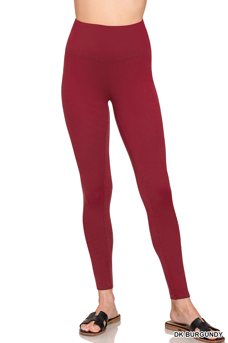 Brushed Microfiber Zenana Waistband Leggings