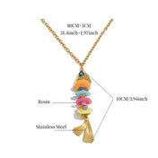 Resin Long Fish Necklace New RTS