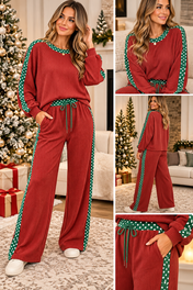 Ribbed Leopard Trim Set