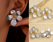 Two Tone Earring Studs