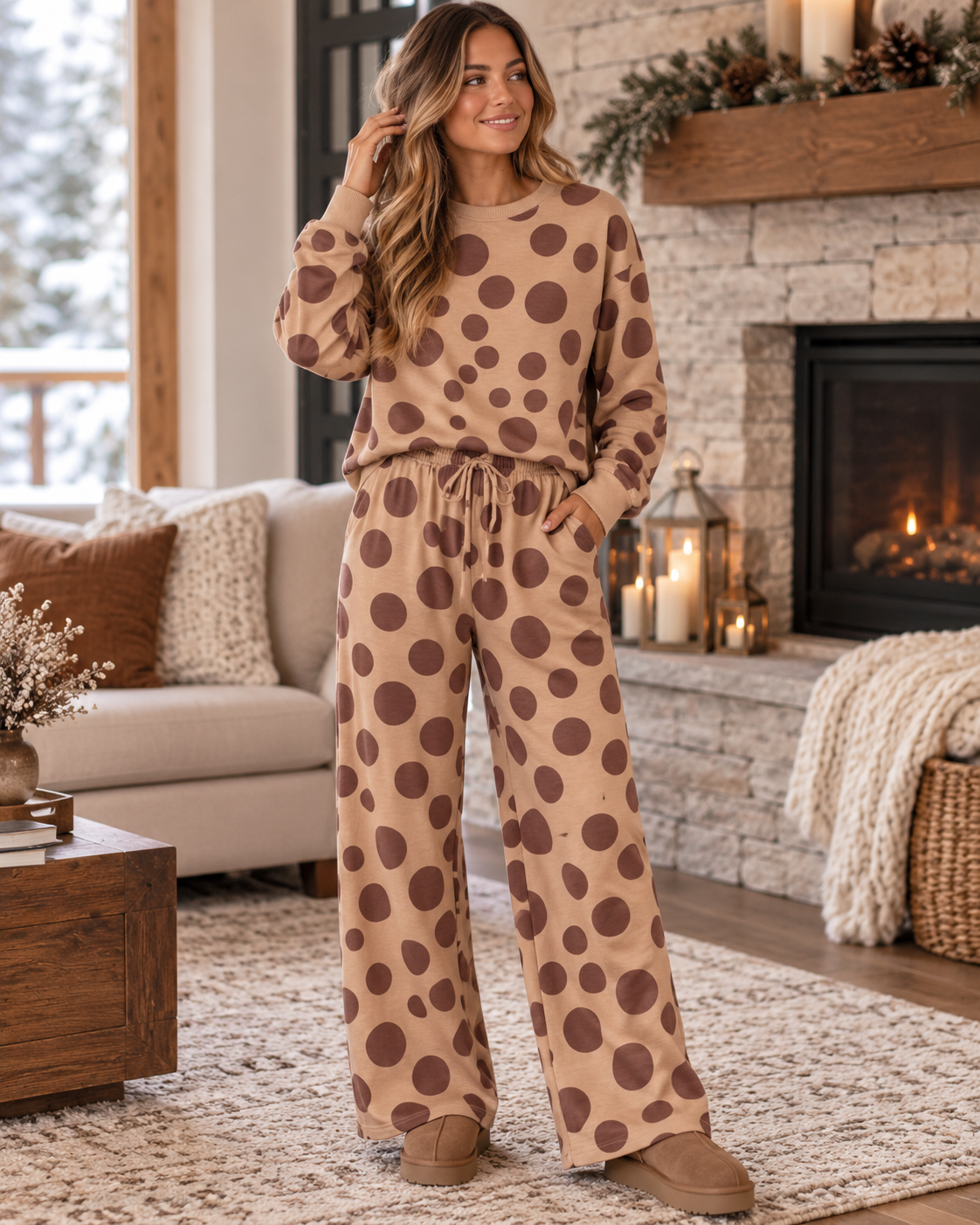 Polka Dot Drawstring Set