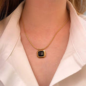 “LOVE” Gemstone Pendant Necklace