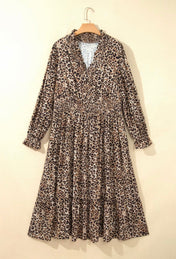 Brown Leopard Plus Dress