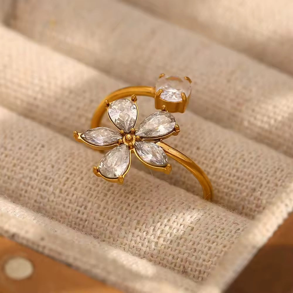 Floral Diamond Ring New RTS
