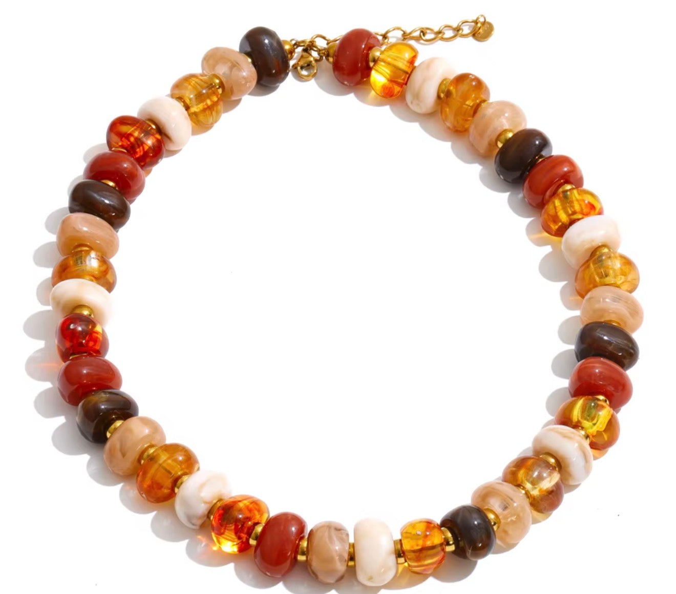 Fall Beaded Necklace & Bracelet
