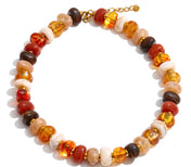 Fall Beaded Necklace & Bracelet