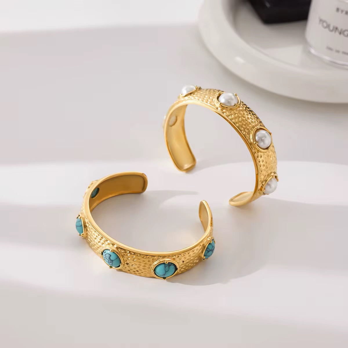 Hammered Textured Open Bangle New RTS