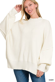 Side Slit Oversized Zenana Sweater