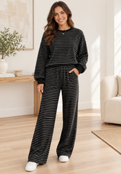Stripe Terry Knit Set