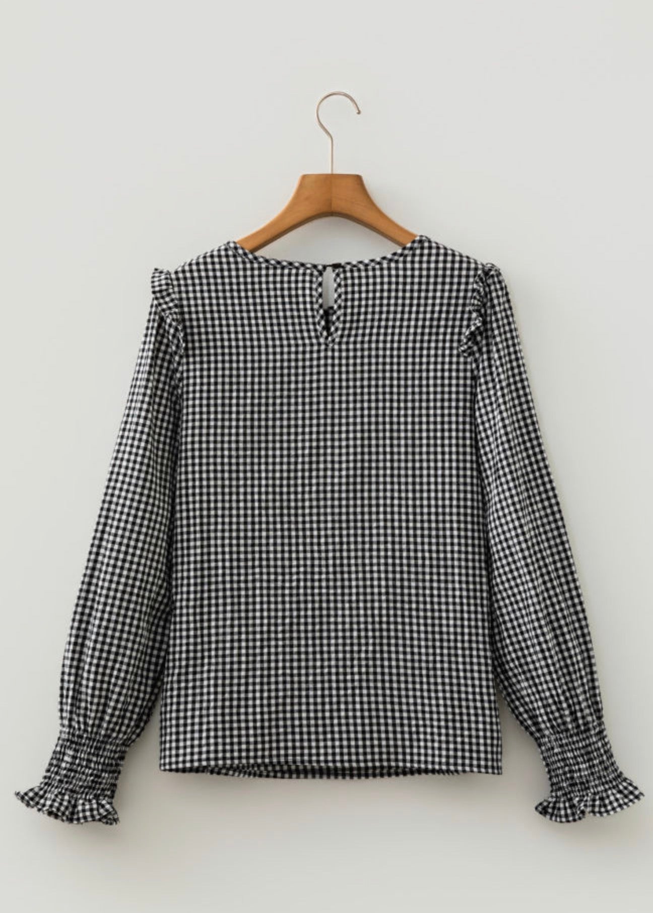 Black Plaid Blouse
