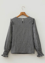 Black Plaid Blouse