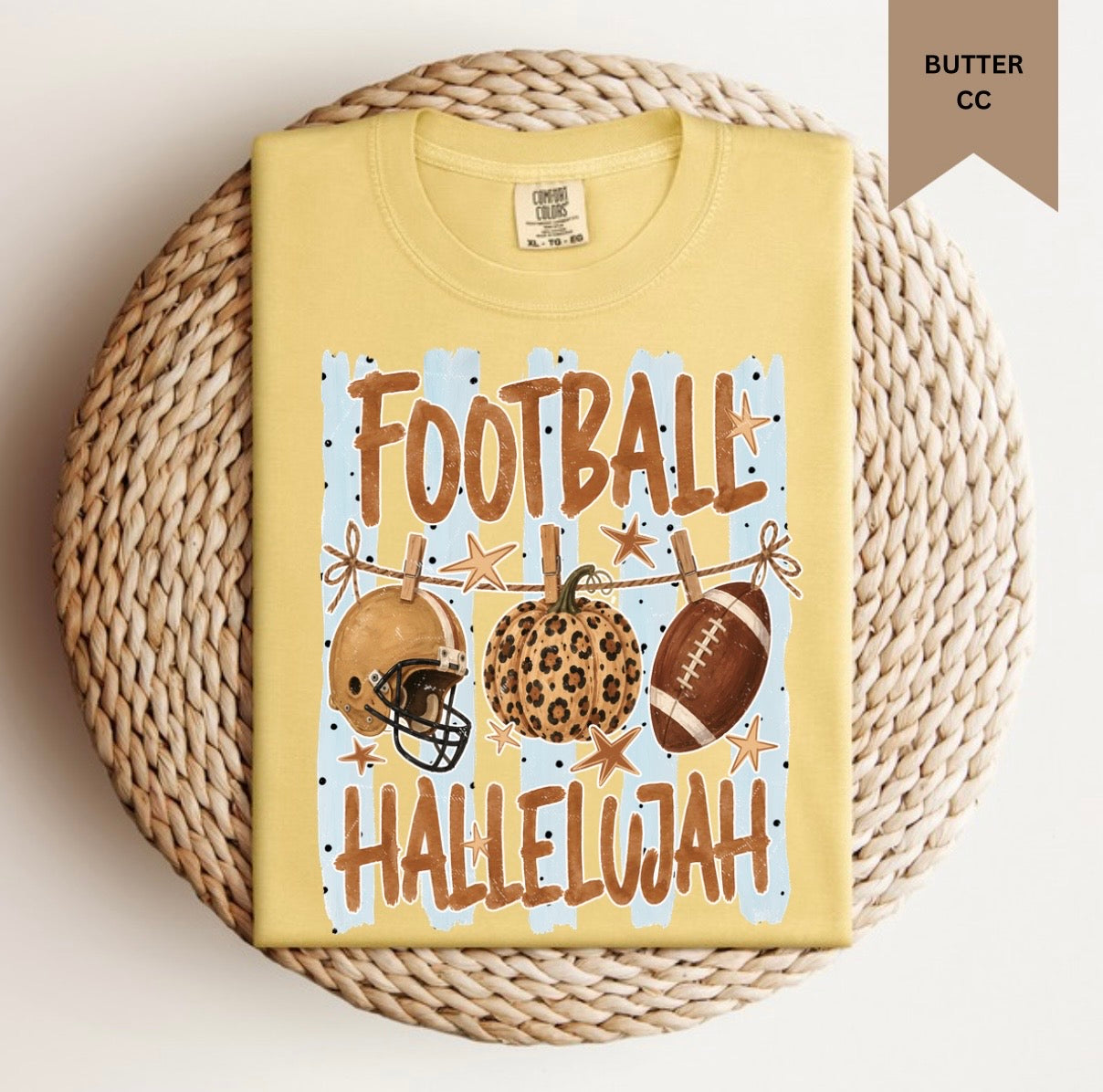 Football Hallelujah Stripe Tee.