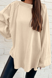 Raw Seam Oversized Sweatshirt