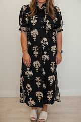 Black Floral Maxi Dress