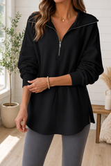 Black Half Zip Pullover