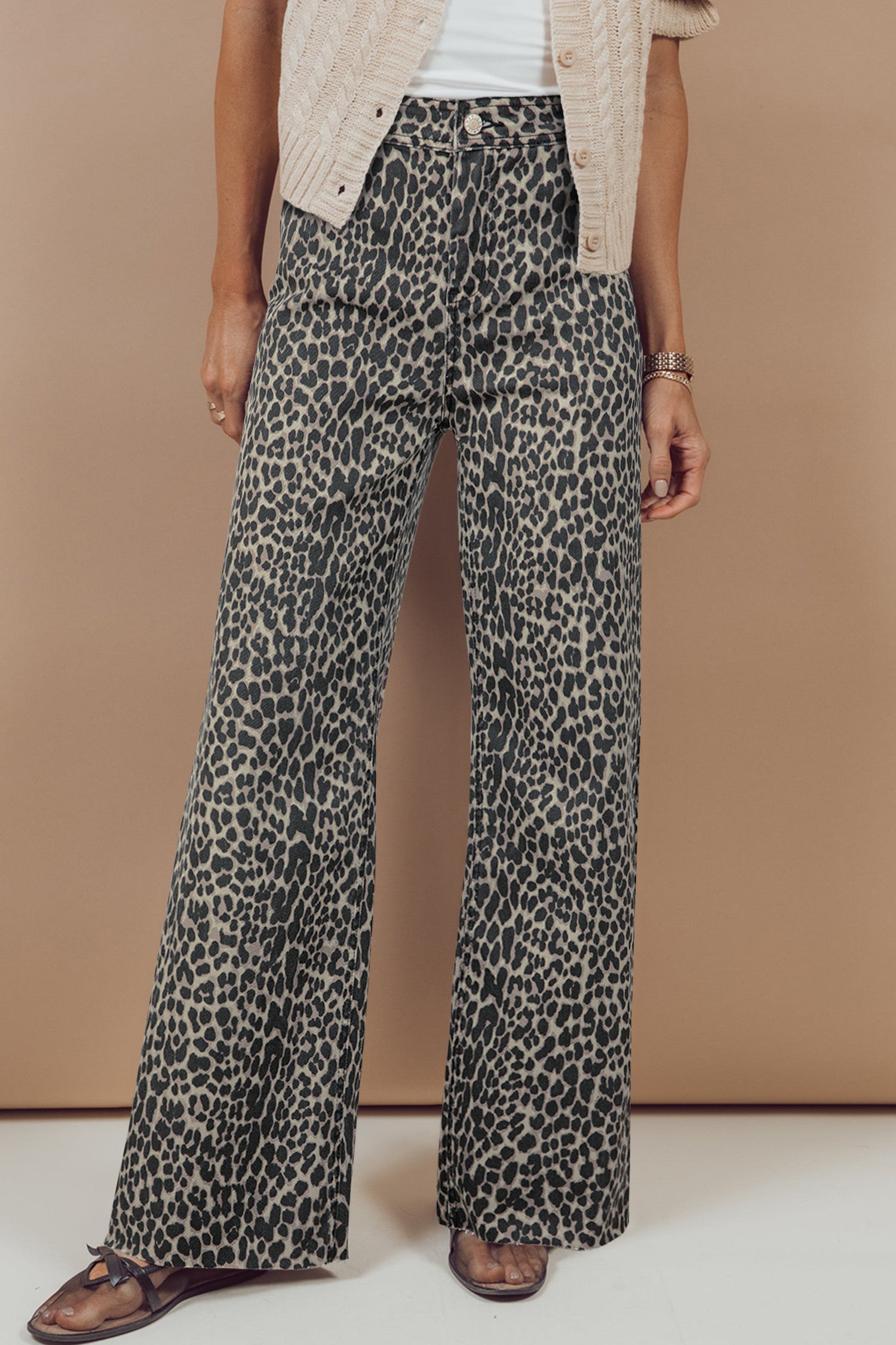 Black Leopard Jeans