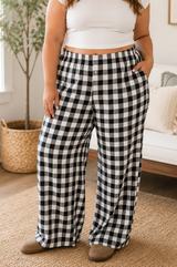 Black Plus Plaid Pants