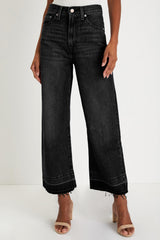Raw Hem High Waist Jeans *multiple washes* RTS