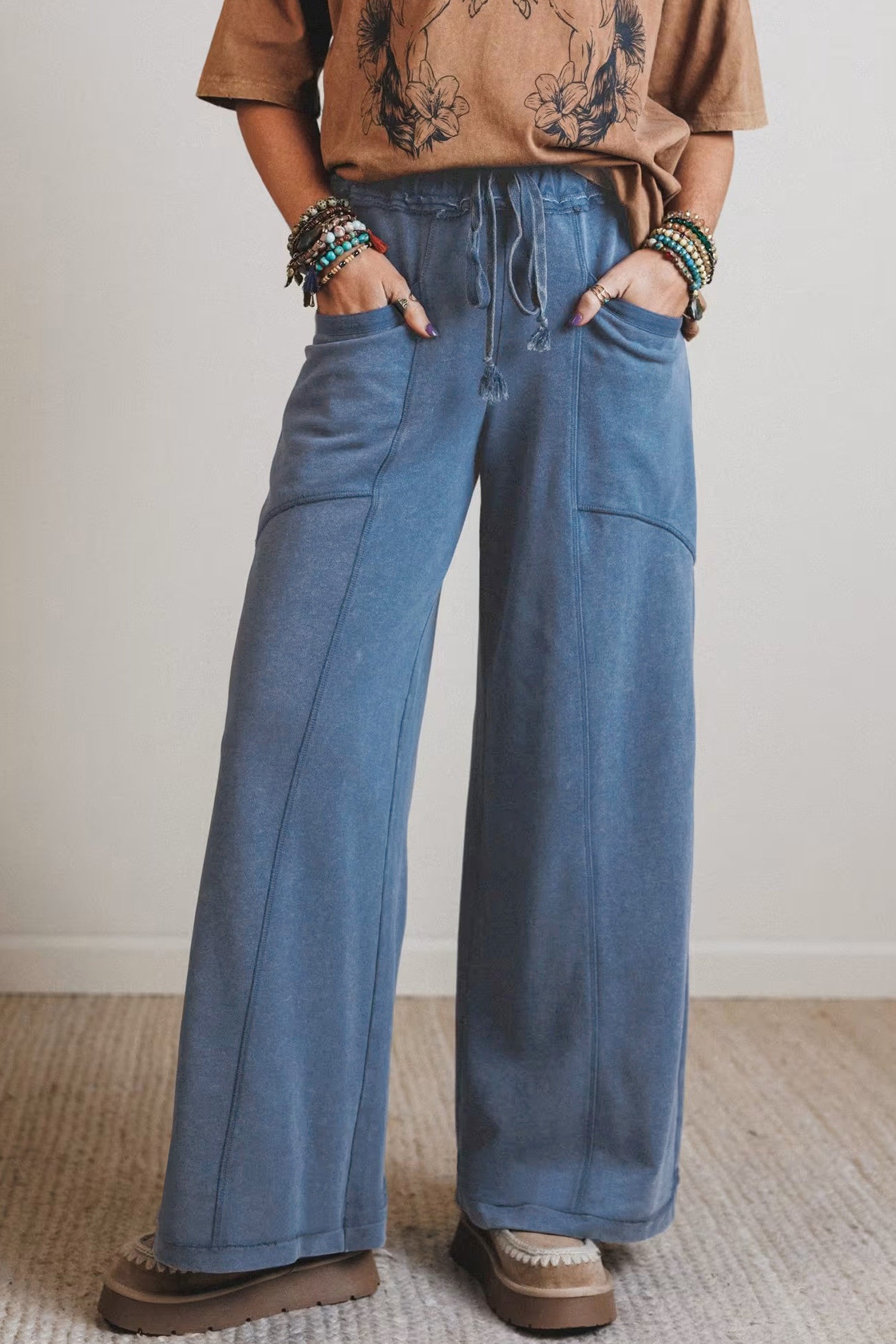 Mineral Wash Western Pants