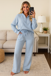 Half Zip Active Pants Set