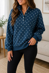 Blue Polka Dot Pullover