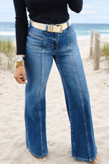 Blue Seam Detail Jeans
