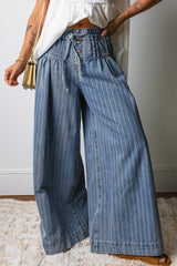 Blue Stripe Casual Jeans