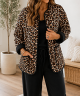 Brown Leopard Quilted Jacket