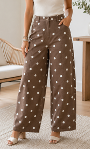 Polka Dot Barrel Jeans