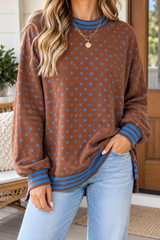 Brown Polka Dot Sweatshirt