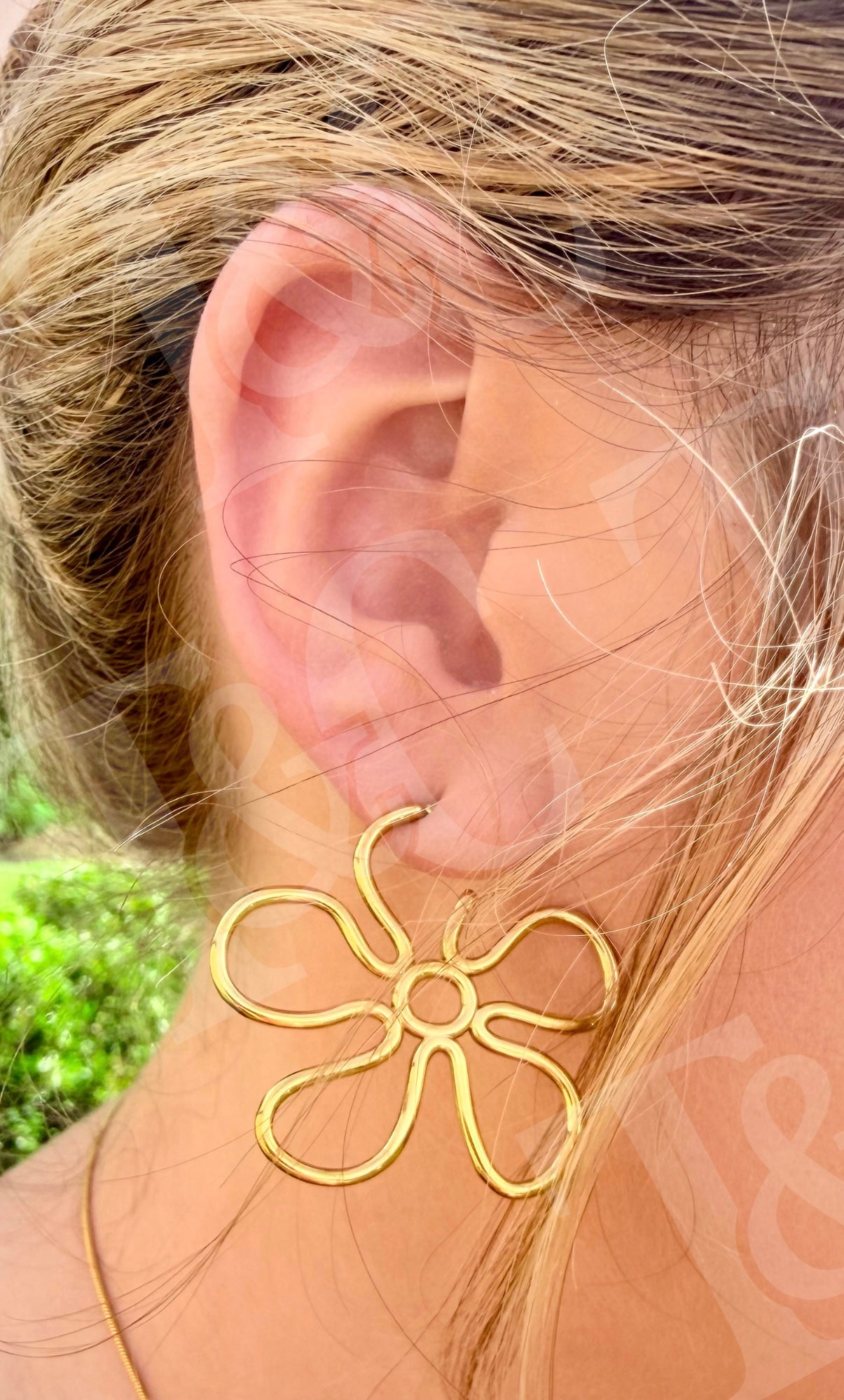 Floral Gold Plated Earrings New RTS