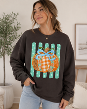 Gildan Polka Dot Pumpkin Sweatshirt.