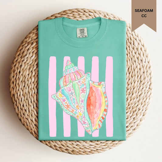 Stripe Conch Shell Tee.