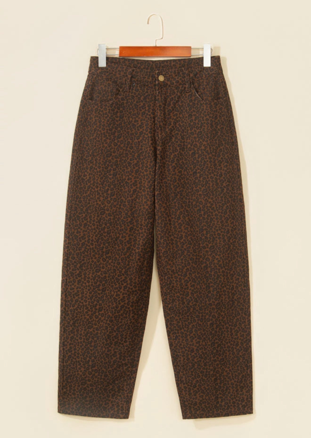 Casual Leopard Regular Fit Jeans