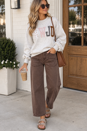 WWJD Mixed Pattern Mock Neck