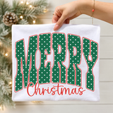 Tultex Polka Dot Merry Christmas Tee.