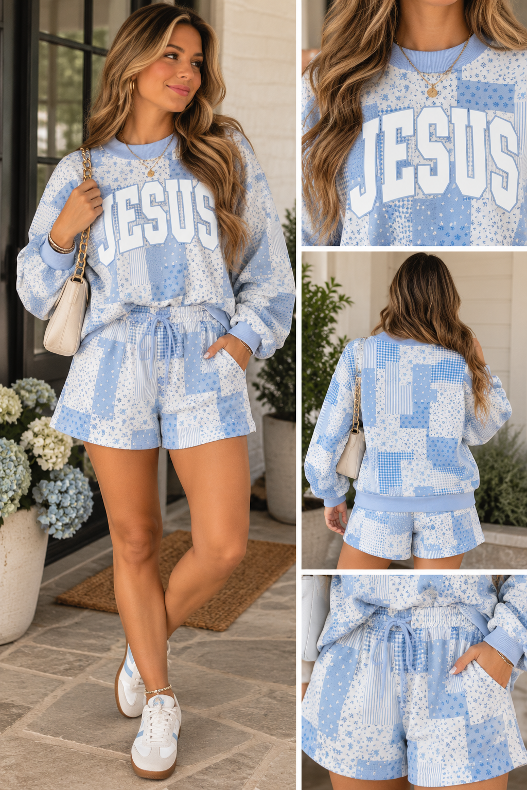 Jesus Floral Patchwork Set