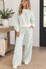 Blue Floral Drawstring Set