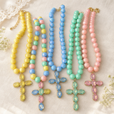 Colorful Crystal Cross Necklace