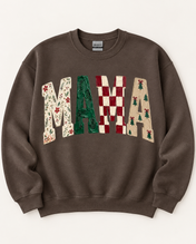 Preppy Christmas Mama Sweatshirt.