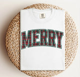 Plaid Merry Tee.