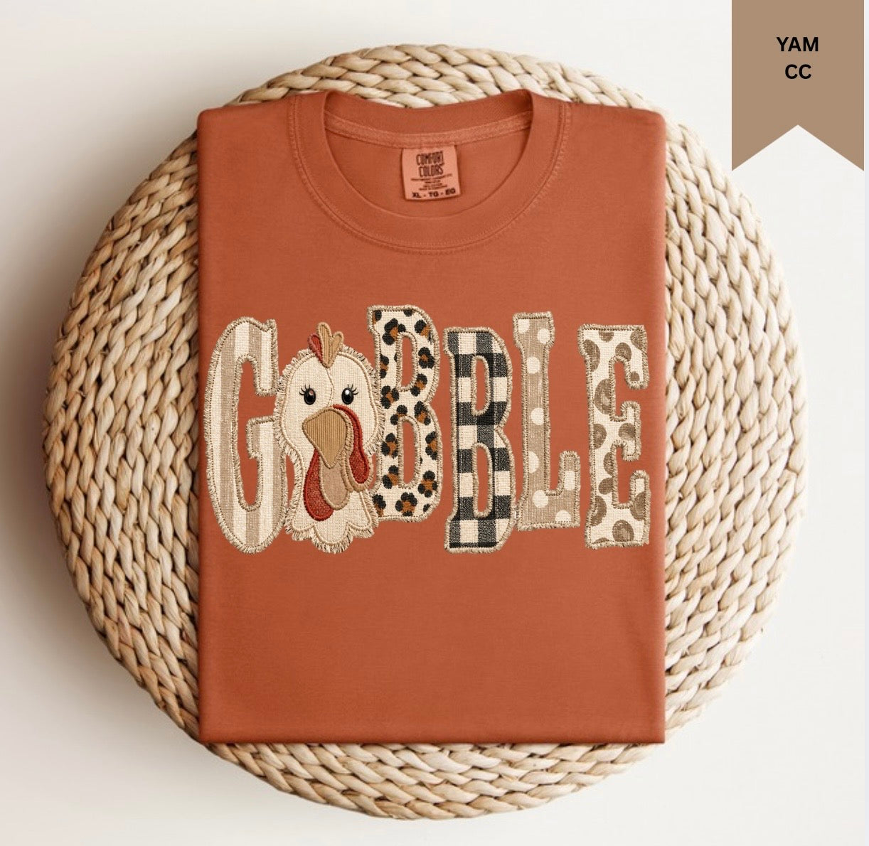 Patchwork Gobble Turkey Tee.