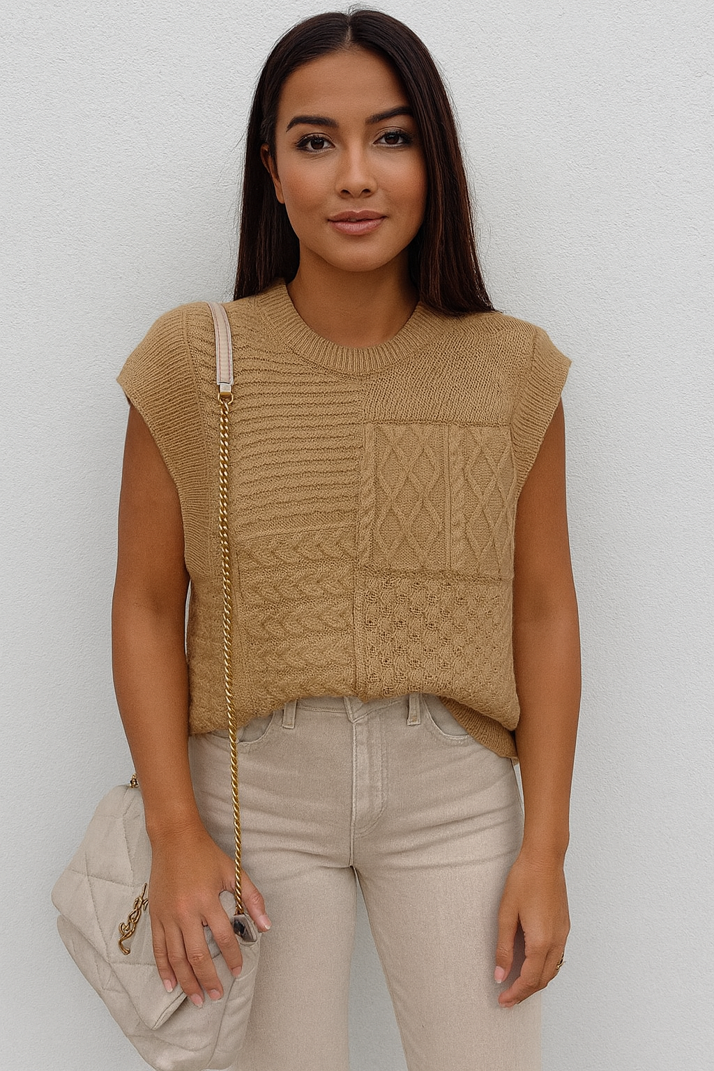 Cable Knit Dolman Sweater Vest New RTS