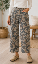 Camo Ankle Length Jeans