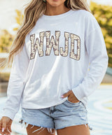Camo WWJD Printed Top New RTS