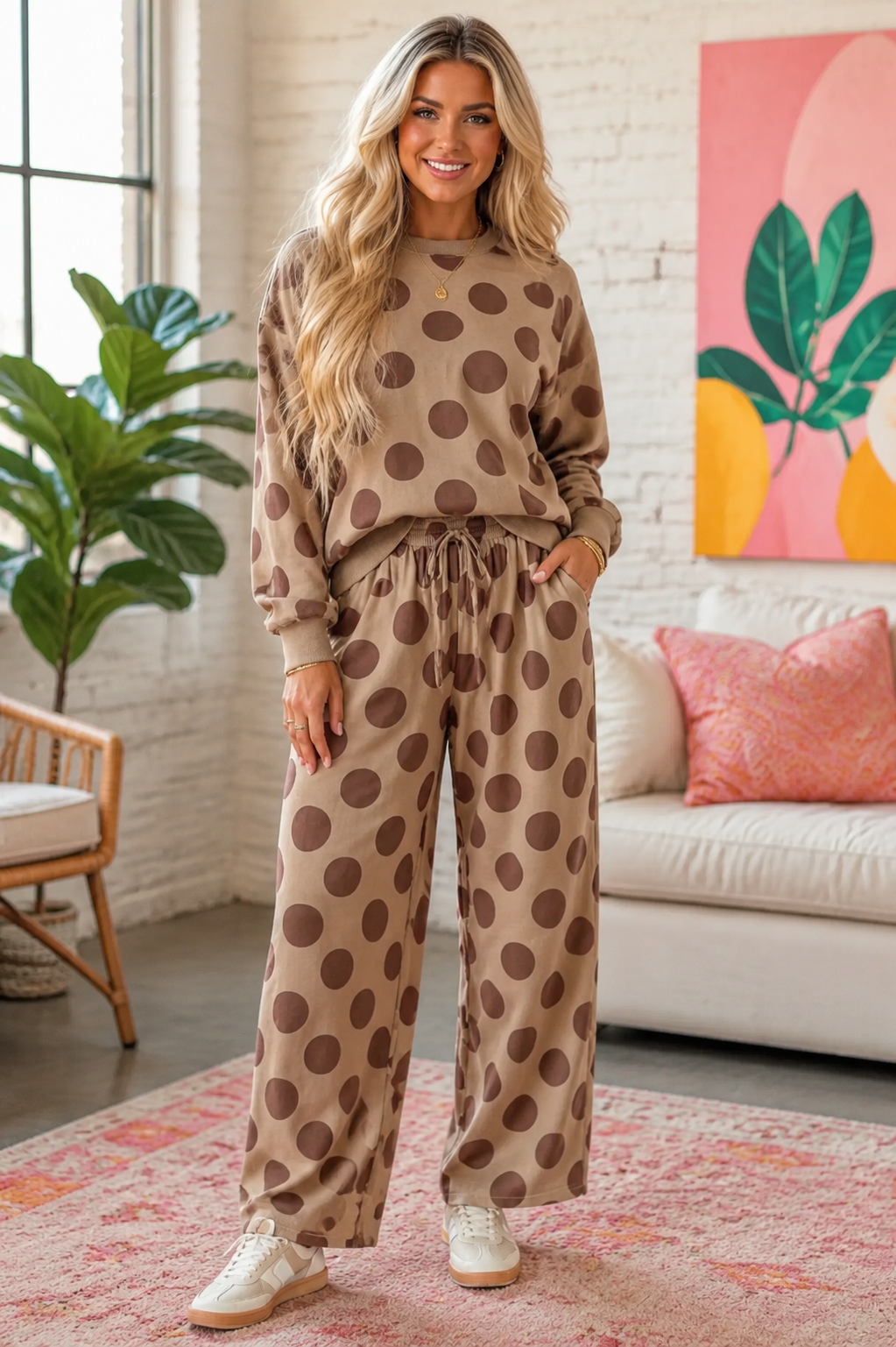 Polka Dot Drawstring Set