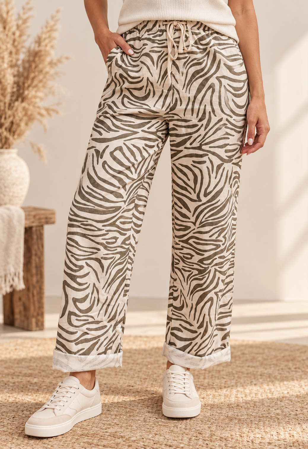 Western Zebra Print Pants